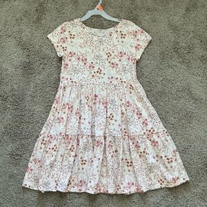 Floral Kids Dress - Pink and White